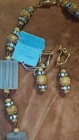 Vintage Tortolani Crislu Goldtone Jeweled Necklace w/Earrings, NWT/Estate — photo 3