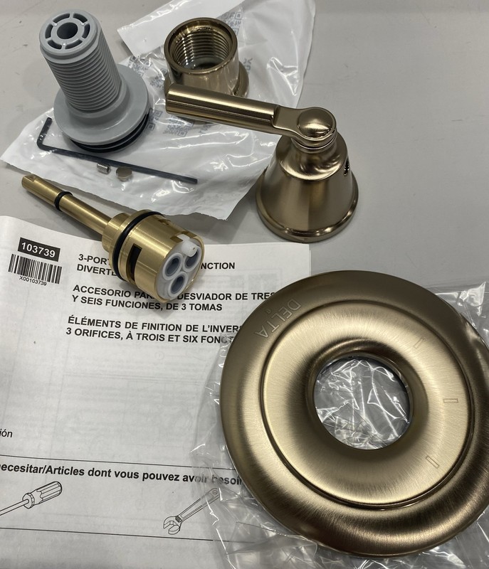 Delta Saylor 3 Setting Shower Handle Diverter Trim Kit Bronze T11835-CZ