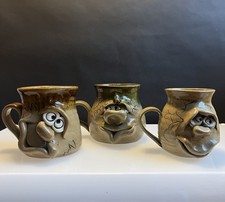 Ugly Mugs, Small, Medium And Large Ceramic Made In Wales Set Of 3