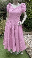 Vintage Margaret Lee 80s Bridesmaid Dress Ballgown dusky Pink  M
