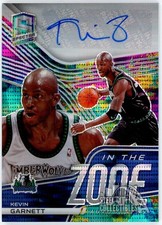Kevin Garnett 2020-21 Panini Spectra In The Zone Prizm Auto Card #ITZ-KGA 01/35