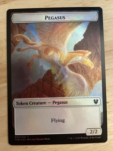 MTG Pegasus / Satyr Token Theros Beyond Death 003/014 & 009/014 FOIL Token - Picture 2 of 2