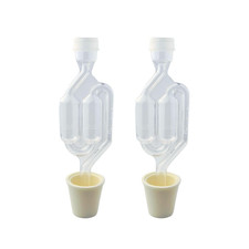 Twin Bubble Airlock and Carboy Bung (2-Pack) | Fermentation Airlocks for Homebre