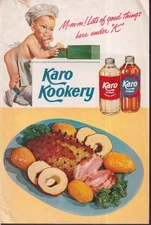 Karo Syrup Cookery recipe booklet bare bottom boy chef 1949