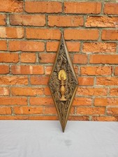 Burwood Vintage Diamond Shaped Chesspiece MCM Wall Hanging Made In The USA