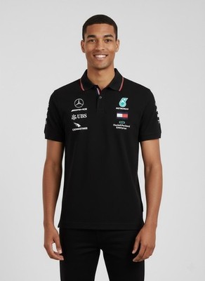 Premium Mercedes-AMG Petronas F1 Team Apparel polo shirt brand new  Black