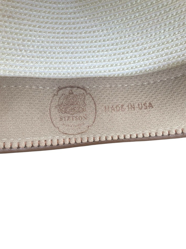 Fedora de paja Stetson Stetson 8th & Ocean Milan para hombre, talla S, usada en excelente estado Foto 3 de 4