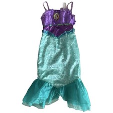 Disney Ariel Little Mermaid Costume Dress Girls Sizes 4-6X Purple Teal Jakks