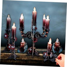 Halloween Centerpieces 3D Rose Skull Candle Cutouts for Halloween Birthday