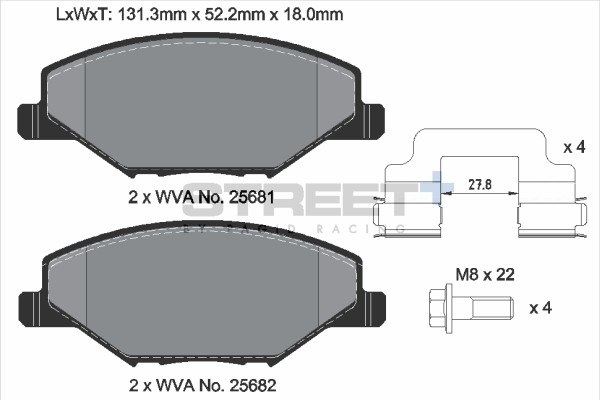 BremsbeläGe Skoda Fabia II (542) 1.2 12V Bj. 11/11-12/14 KW 44 PS 60 - Pagid Rac-image