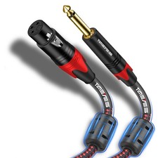 4.5M Unbalanced Mono 6.35mm Male to Female 3-Pin XLR Plug to 1/4'' 6.5mm TS t...