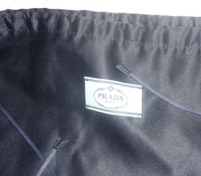 PRADA Dust Bag, Navy Blue Satin, 17"x14"