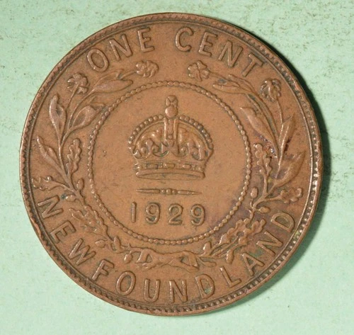 1929 Newfoundland Large Cent — photo from another recent sale