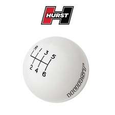 2015-2025 Mustang Hurst 6-speed Manual Trans. White Gear Shifter Shift Knob
