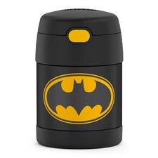 THERMOS FUNTAINER 10 Ounce Stainless Steel Vacuum Insulated Kids Food Jar, Batma