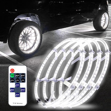 17 Inch Bright White Double Row Wheel Lights, Pure White and Remote Controlwheel