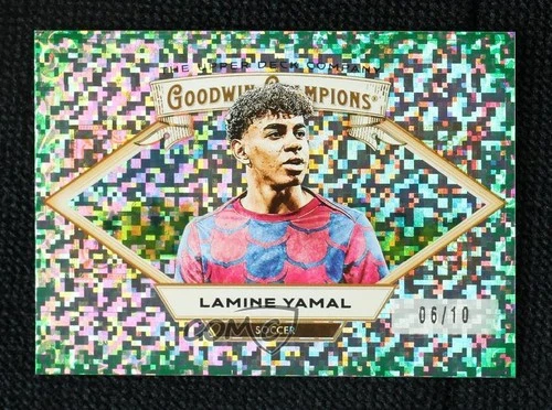 2025 Upper Deck Goodwin Champions Horizontal Green Pixels 6/10 Lamine Yamal #98