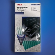 RCA VCA115 Universal VHS-C Cassette Adapter for VCR 1993 In Box Free Shipping