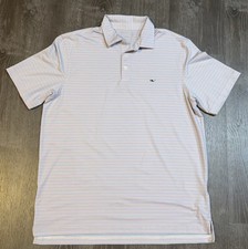 Vineyard Vines Polo Shirt Mens Large OTG On the Go Sankaty Performance Stripe