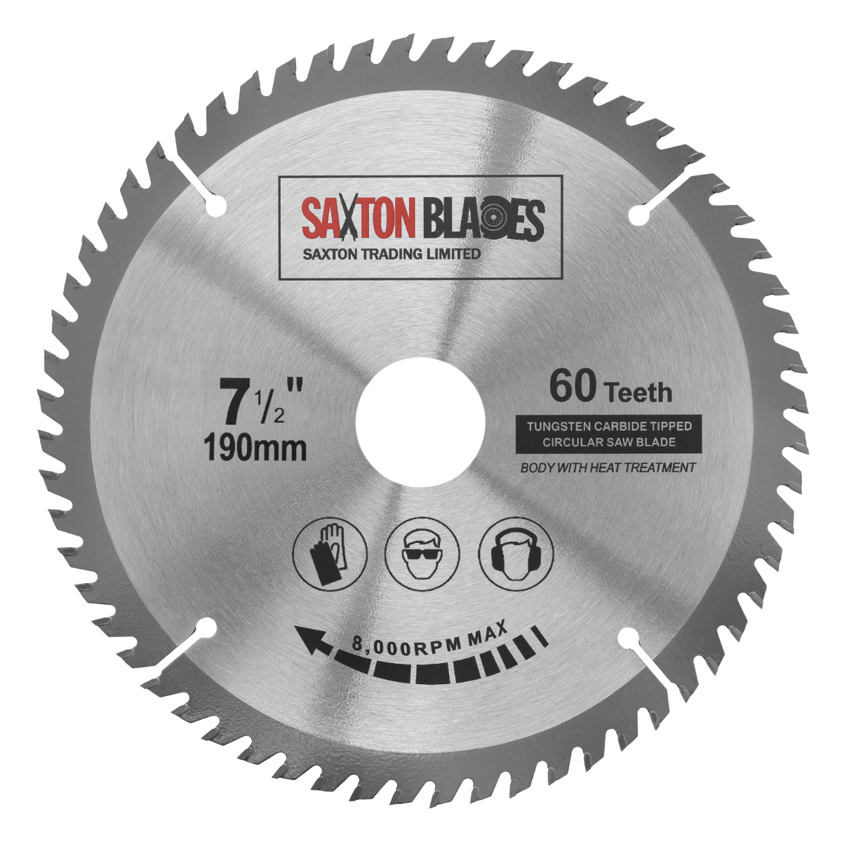 Saxton TCT Circular Blade 190mm x 60T x 30mm Bore