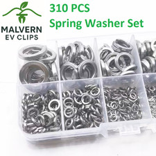 Stainless Steel Spring Washer Assortment Kit Set M2–M12 Lock Washers Box 310 pcs