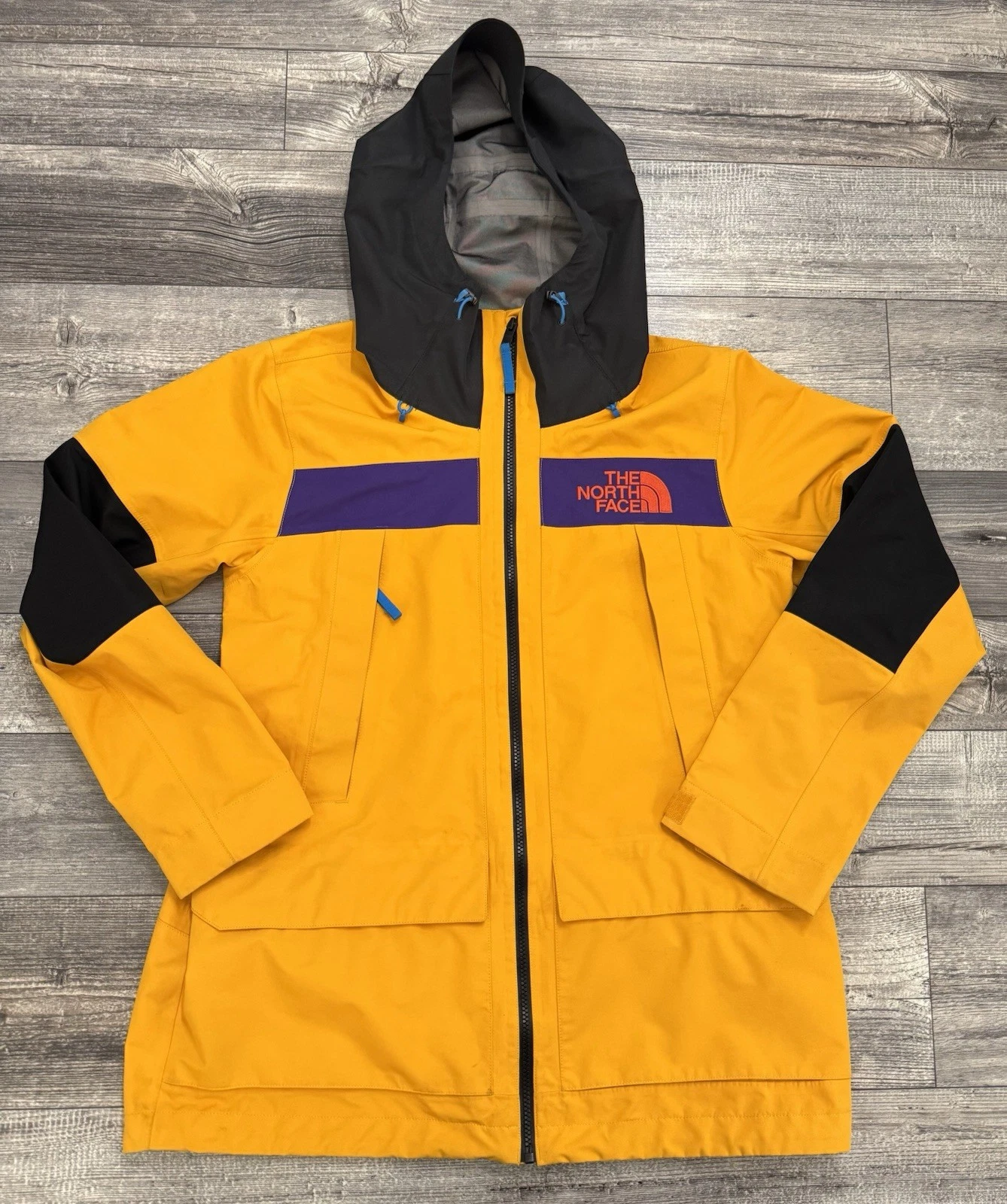 The North Face Team Kit Jacket Womens Size XL Yellow Snow Ski Rain Cold Dryvent