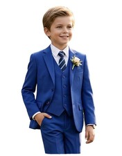 Boys Suits 5 Piece Slim Fit Suit for Kids Formal Ring Bearer Suits 2