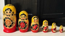 BABUSCHKA MATROSCHKA MATRJOSCHKA Stapelpuppen 6 St&uuml;ck deko Vintage