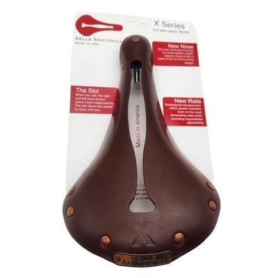 Selle Anatomica Titanico x Watershed Leather Mahogany Bicycle Saddle CrMo Rails