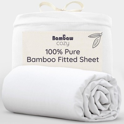 Bambus Spannbettlaken King Size 150x200 cm, tiefe Tasche 35 cm, kühlend
