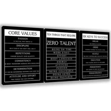 Inspirational Motivational Wall Art Set - Canvas Wall Art Framed Paintings fo...