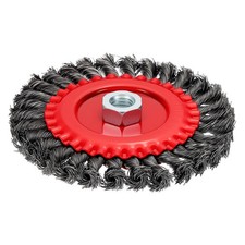 Wire Wheel Brush, 1pcs 6in Twist Knotted Steel Wire 0.02"(0.5mm), 5/8"-11UNC