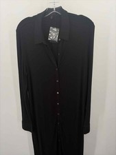 ATM Black Size XL Maxi Long Sleeve Dress
