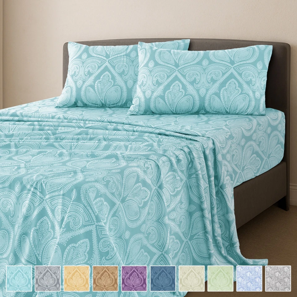 4 Piece Sheet Set Hotel Collection Luxury Ultra Soft Deep Pocket Bed Sheets Sets - Image 4 of 4