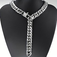 13.5mm 18-28'' Heavyweight Stainless Steel Huge Large Miami Cuban Chain Necklace