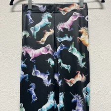 BlackMilk Cotton Candy Corn Toasties Unicorn Leggings Black XS X-Small