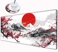 Japanese Cherry Blossom Large Gaming Mouse Pad XXL Desk Mat 31.5x15.75 Inch