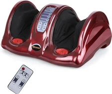 H&B Luxuries Shiatsu Foot Massager Machine 1 Count (Pack of 1), Classic Red 