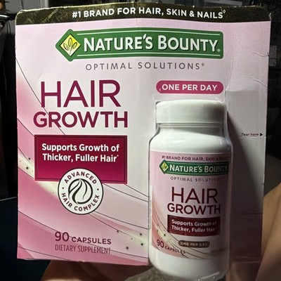 Genuine Authentic Nature's Bounty Optimal Solutions Hair Growth 90 Capsules