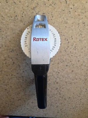 Vintage Rotex Label Maker Black Chrome Heavy Duty 