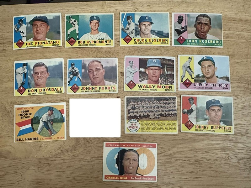 1950s & 1960s Topps Dodgers cards DRYSDALE etc 29 cards lot