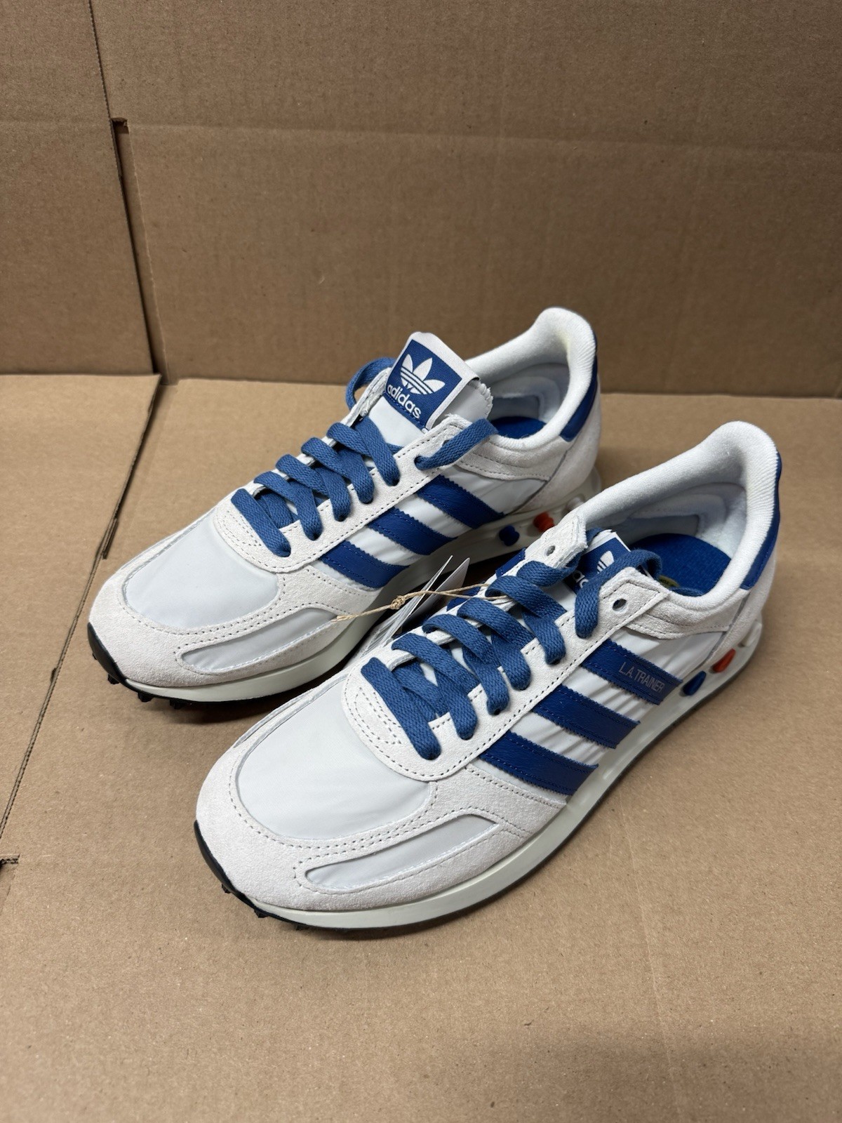 Men's SZ 8 Adidas LA trainer Og Off White/Dark Marine JR3610 thumbnail 2