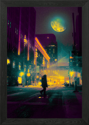 Gerahmtes Wandbild Poster Leinwanddruck Bild Düstere Nacht