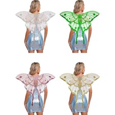 1Pcs Adults Fairy Wings Shiny Iridescence Long Tail Wings Fairy Dress Up Party