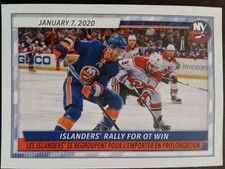 2020 - 2021 Topps Islanders Rally For OT Win NHL Sticker Album #308 Hockey Card