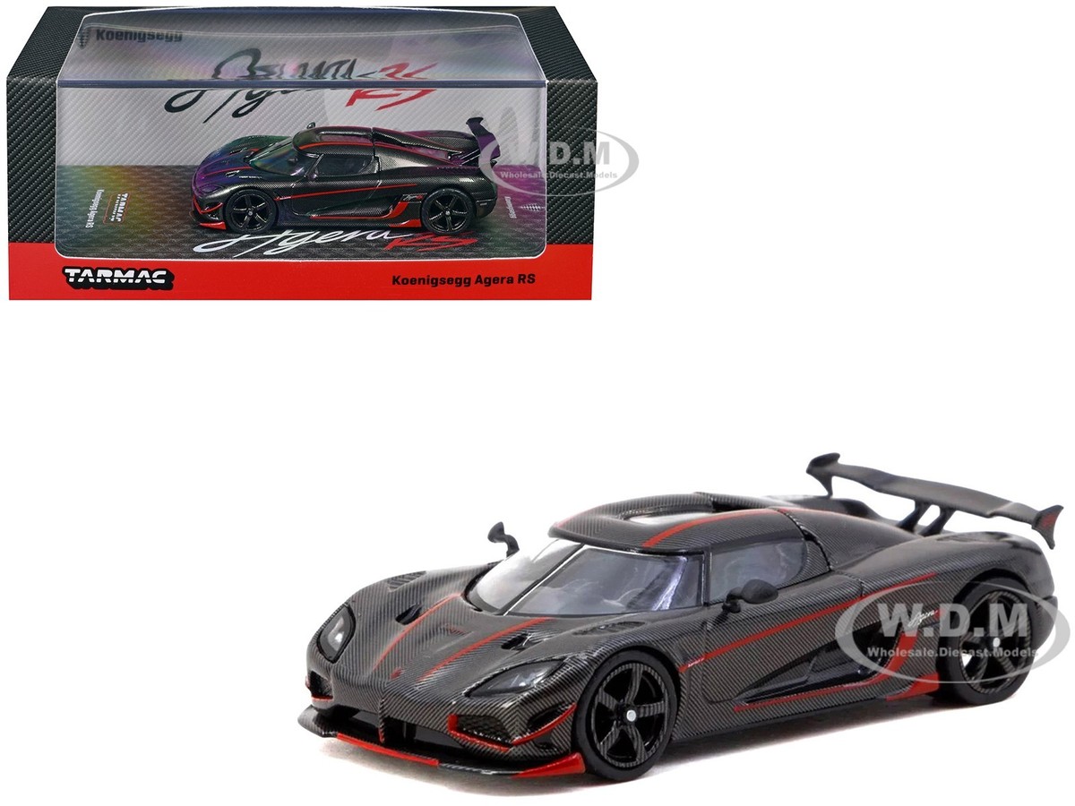 ミニカー Tarmac Works koenigsegg Agera RS 1/64 KOENIGSEGG AGERA RS BLACK CARBON 1/64 DIECAST BY TARMAC WORKS T64G