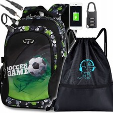 Schulrucksack Fußball Junge Mädchen Tasche Schulranzen Set