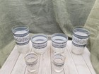 Set of 6 Wedgewood Jeanette Jasperware Hellenic Blue & White Roman Glasses