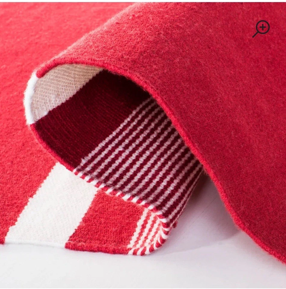 Hanover Lauren Ralph Lauren Flat Weave Performance Striped Rug Red - Image 4 of 4