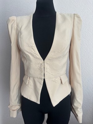 Ladies Peach Elisabetta Franchi Jacket Blazer Size XS IT40 